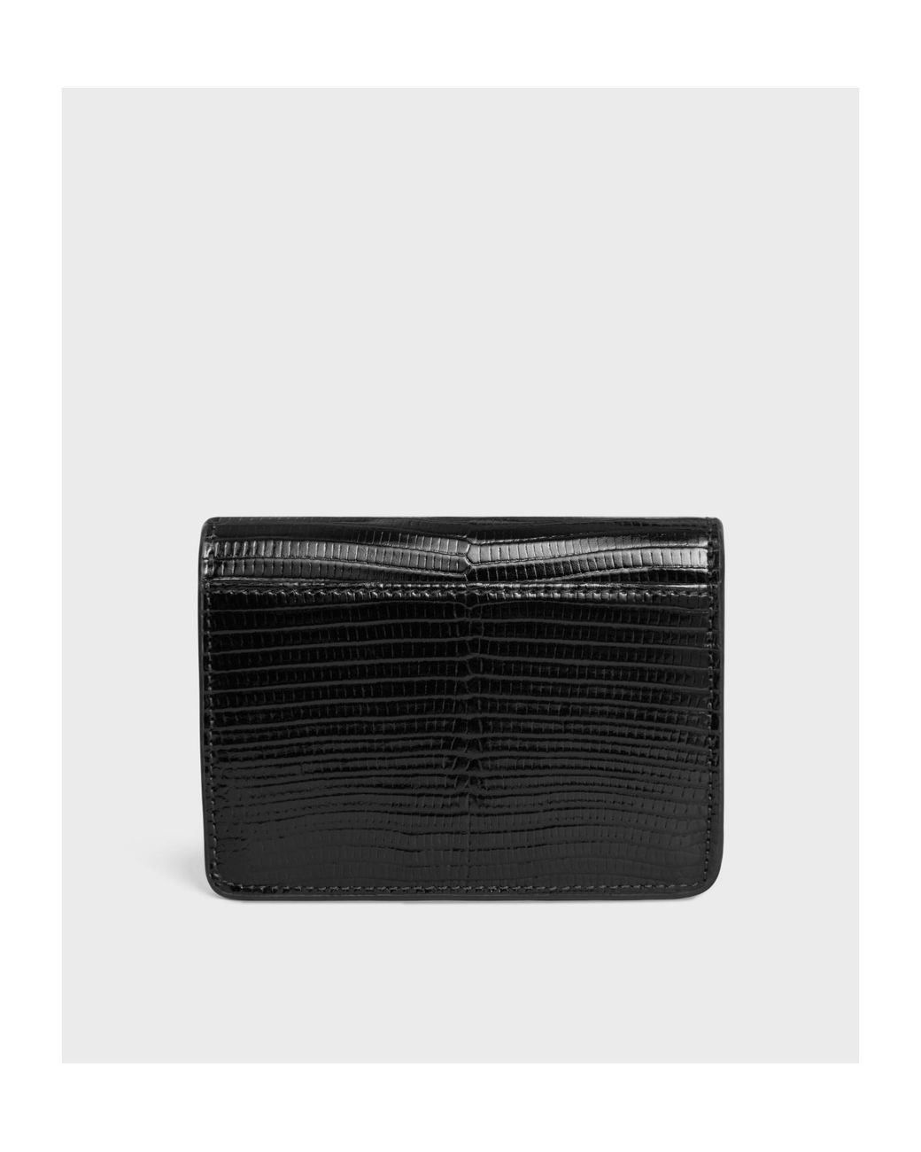 Céline Black Card Holder With Flap Triomphe
