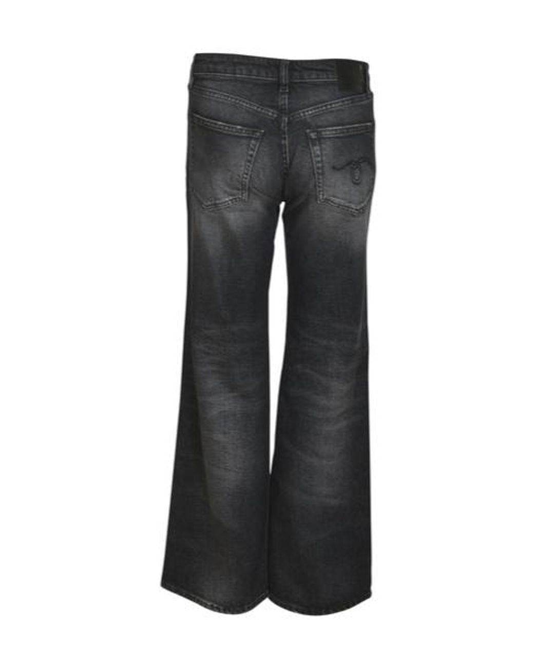 R13 Gray Joan Kick Flare Jeans
