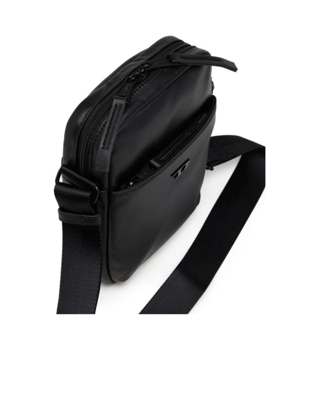 DIESEL Black Rave D-Logo Shoulder Bag for men