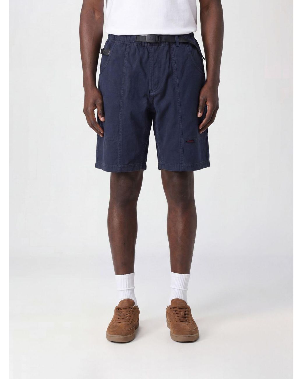 Gramicci Blue Organic Canvas Utility Shorts for men
