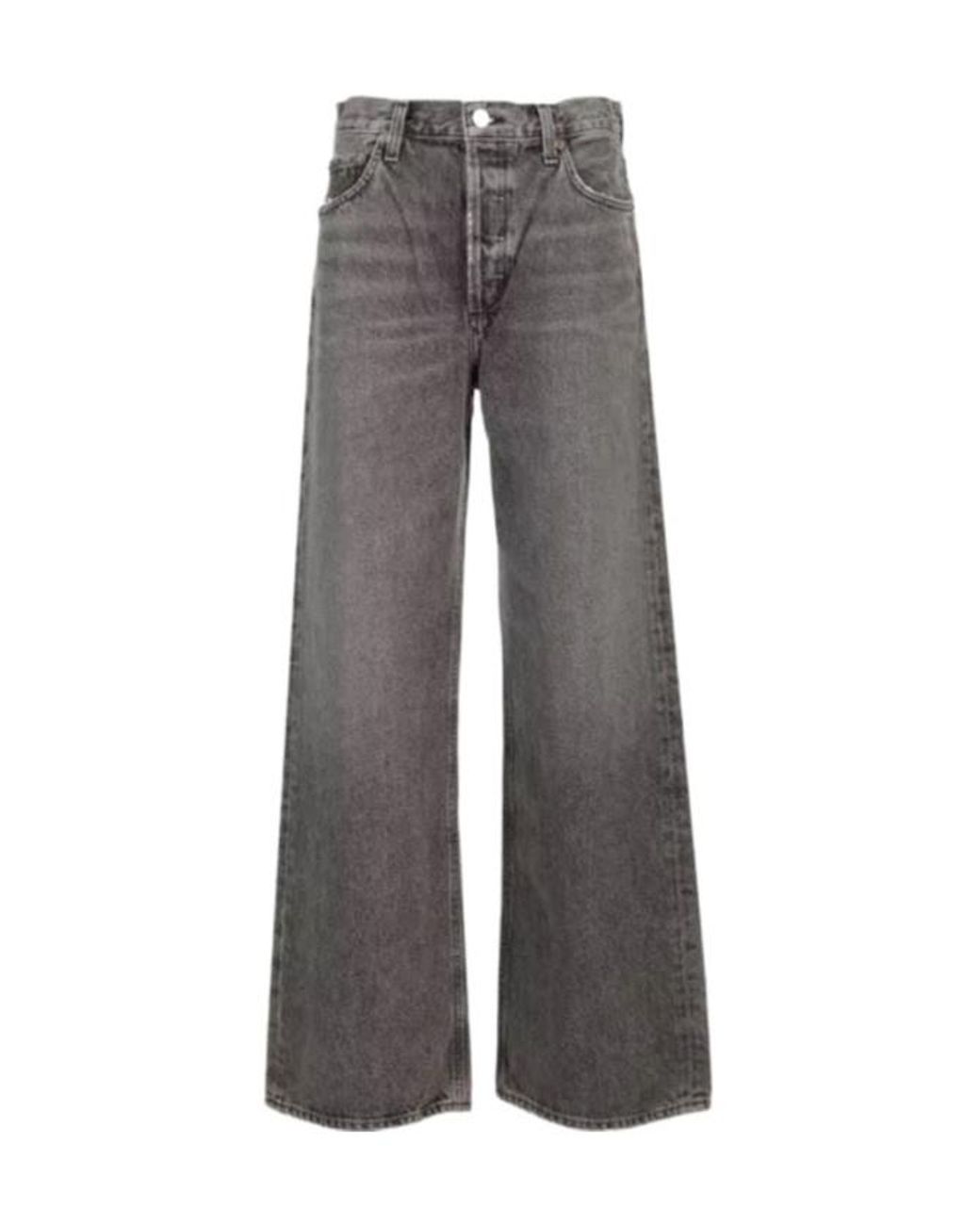 Agolde Gray Low Slung Baggy Jeans