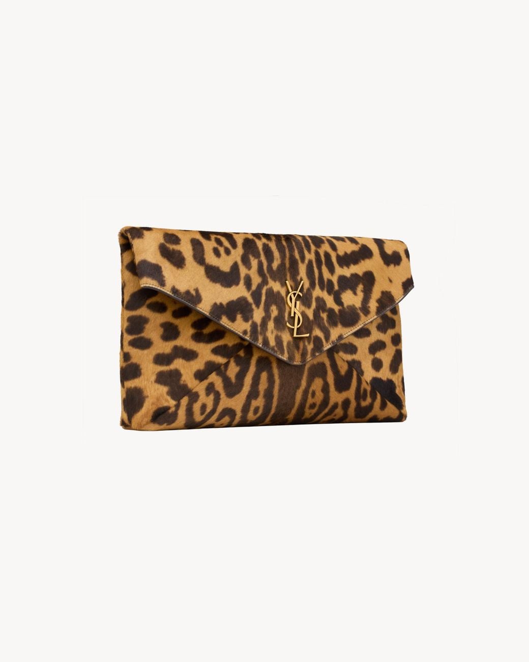 Saint Laurent Brown Cassandre Large Envelope Pouch for men