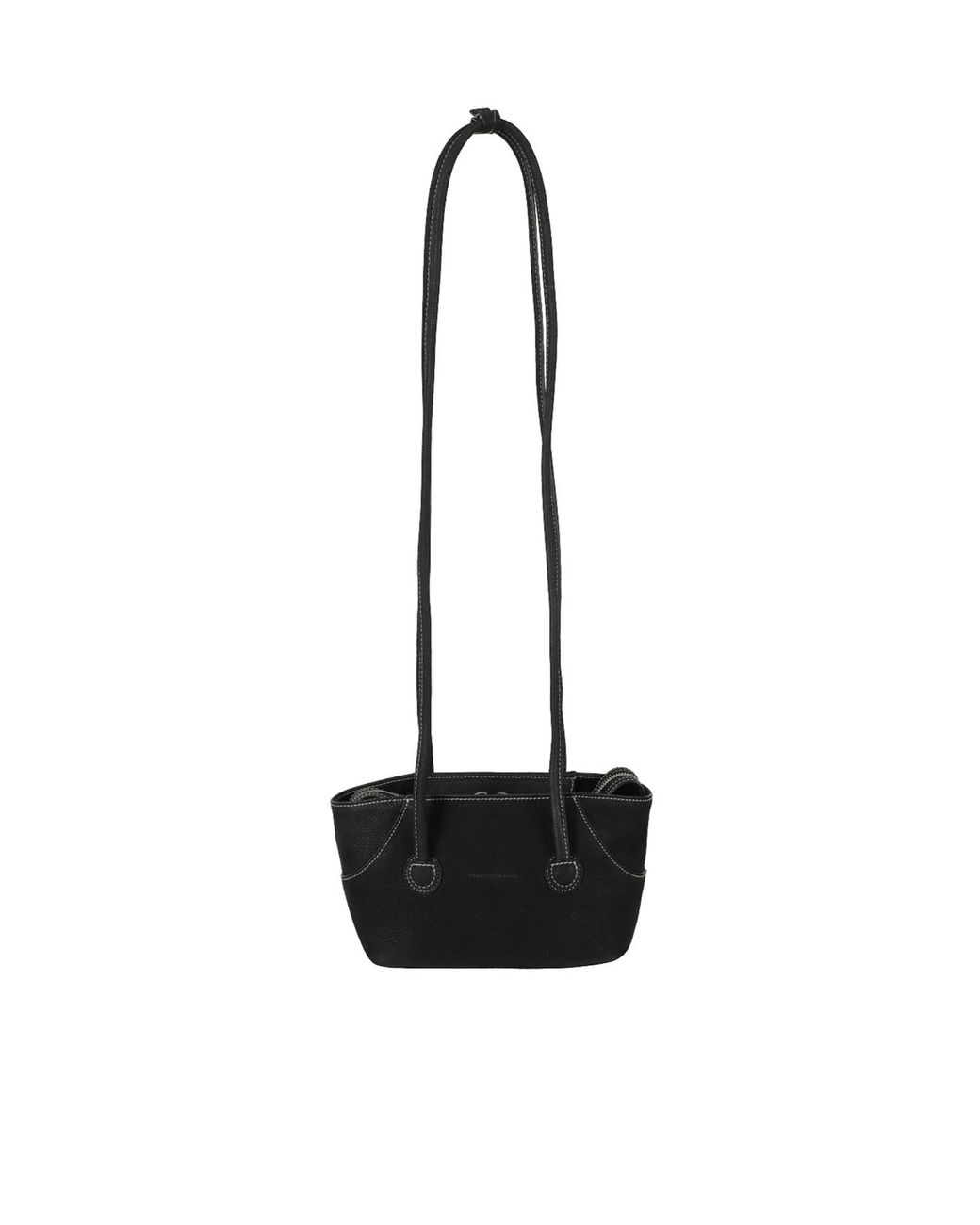 MARGE SHERWOOD White Rectangular Crossbody Bag With Double Handles