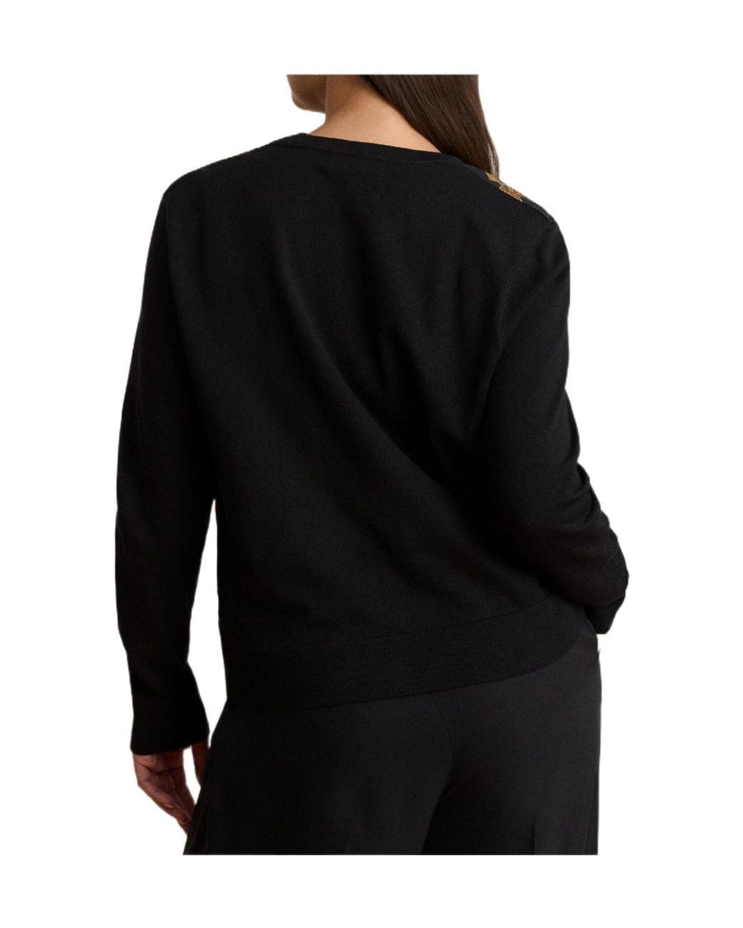 Ralph Lauren Black Full-Length Cardigan
