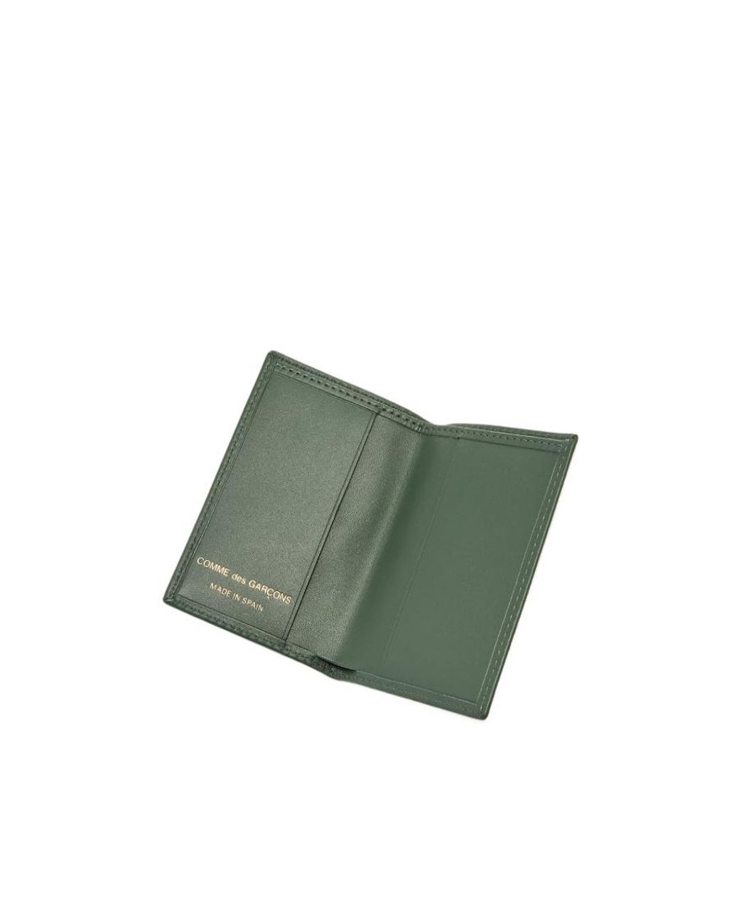 Comme des Garçons Green Classic Group Stitched Cardholder for men