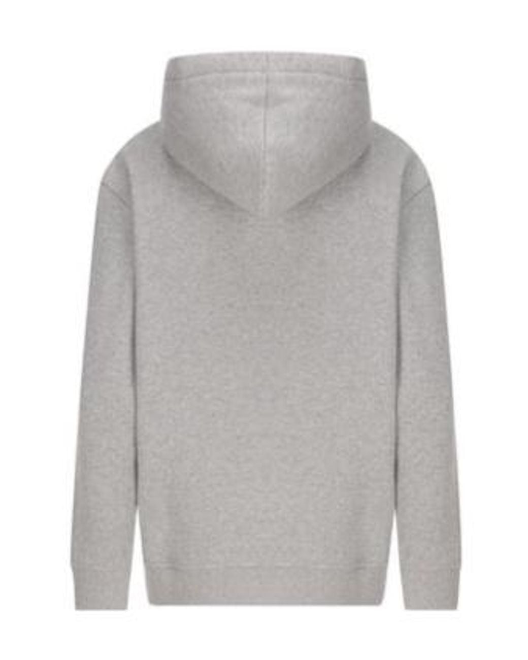 Fendi Gray Logo Embroidered Zip-Up Drawstring Hoodie
