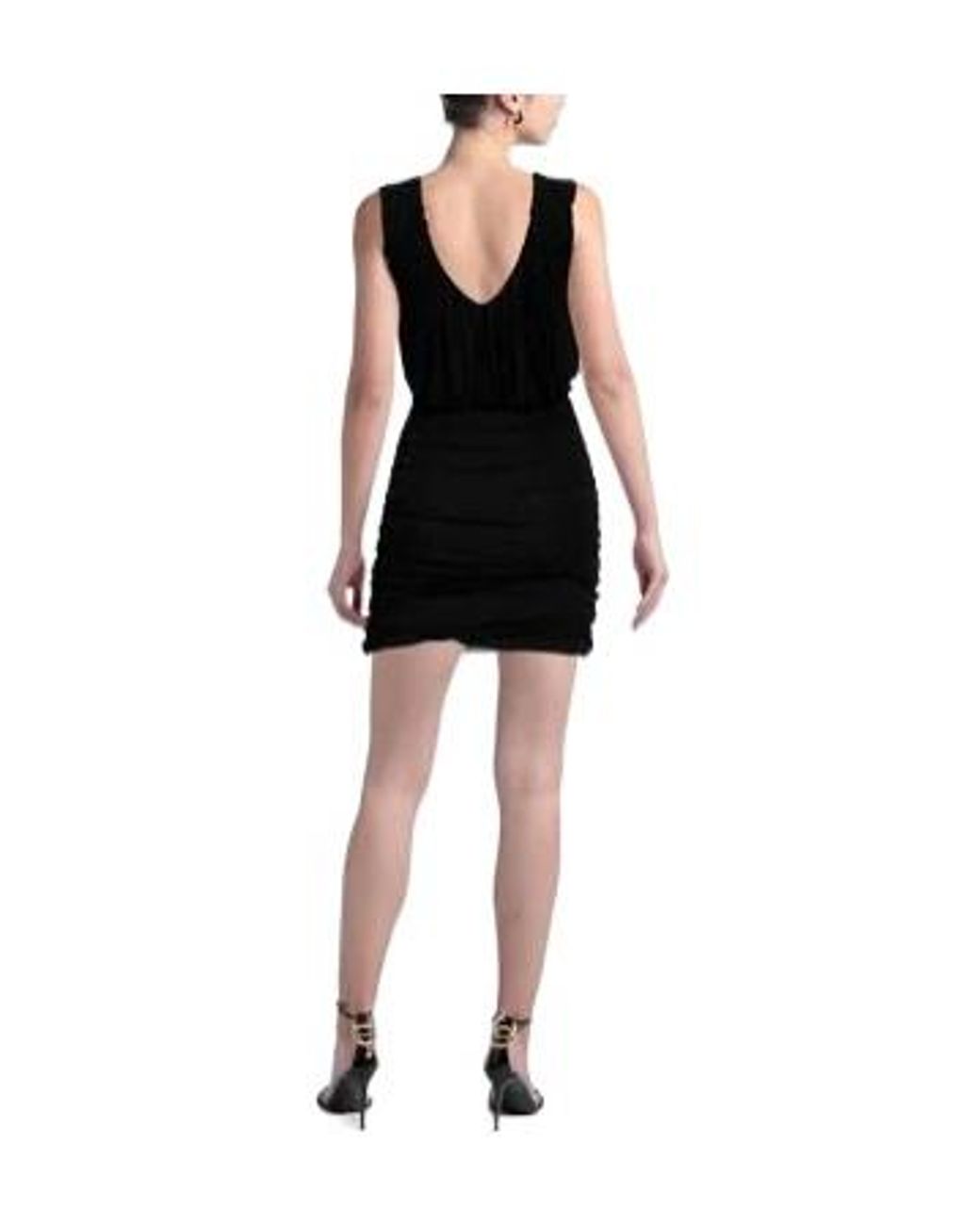 Saint Laurent Black Solid-Color Sleeveless Dress