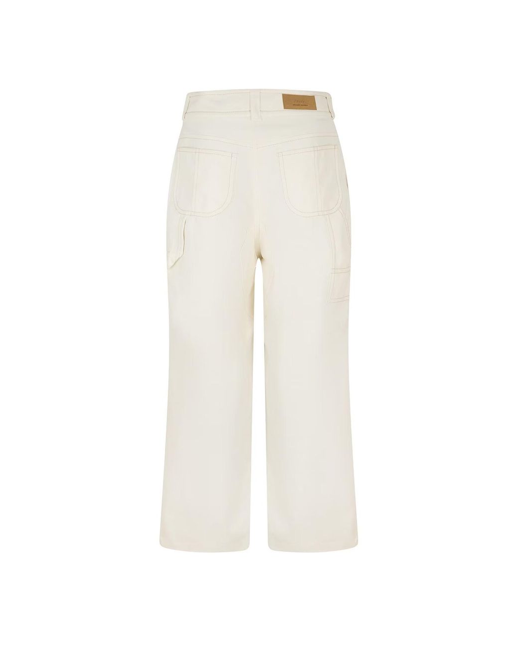 AMI White Worker Pant Straight Leg Trousers for men