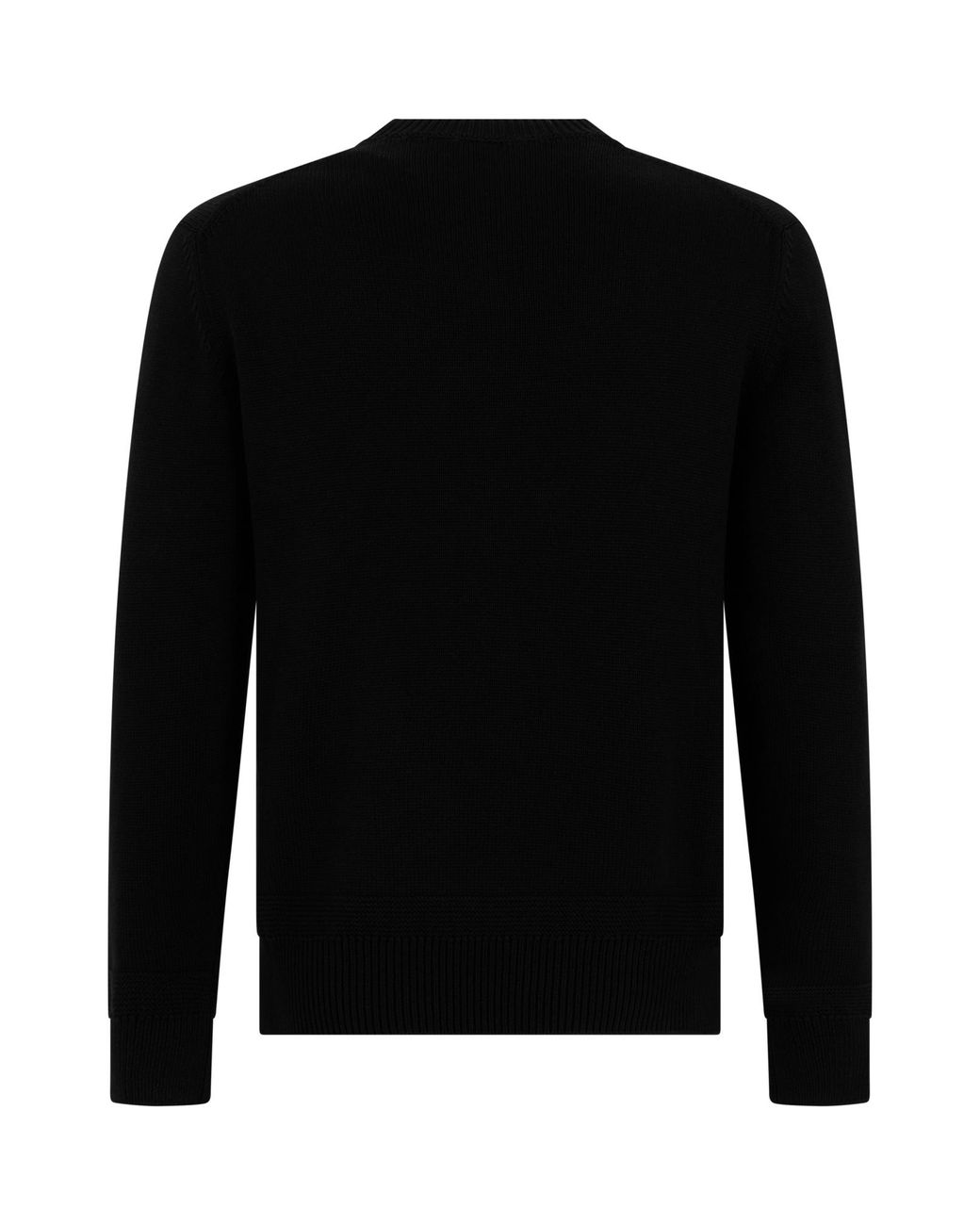 Moncler Black Logo Patch Crewneck Jumper for men