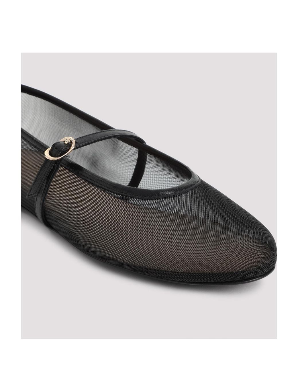 Stuart Weitzman Black Round Toe Ballet Shoes