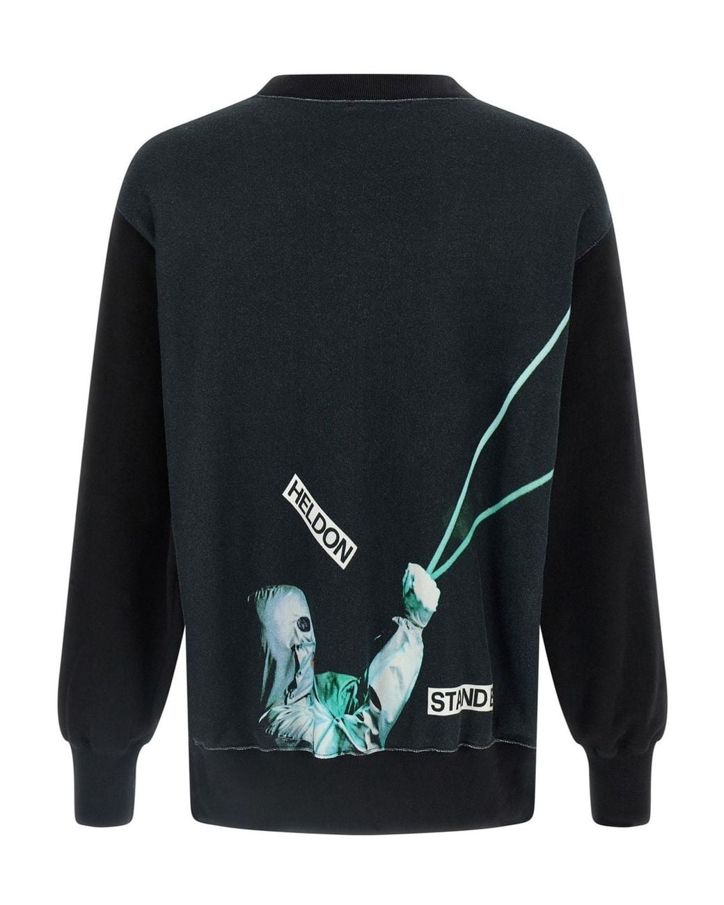 Undercover Blue Brushed Cotton Oversized Sweatshirt With Graphic Print for men