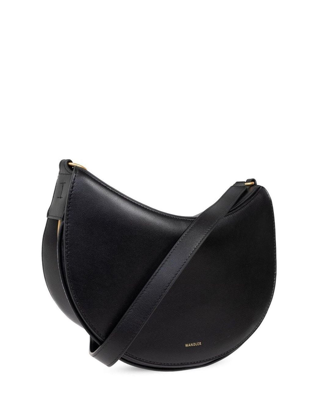 Wandler Black Kate Logo Stamp Large Shoulder Bag