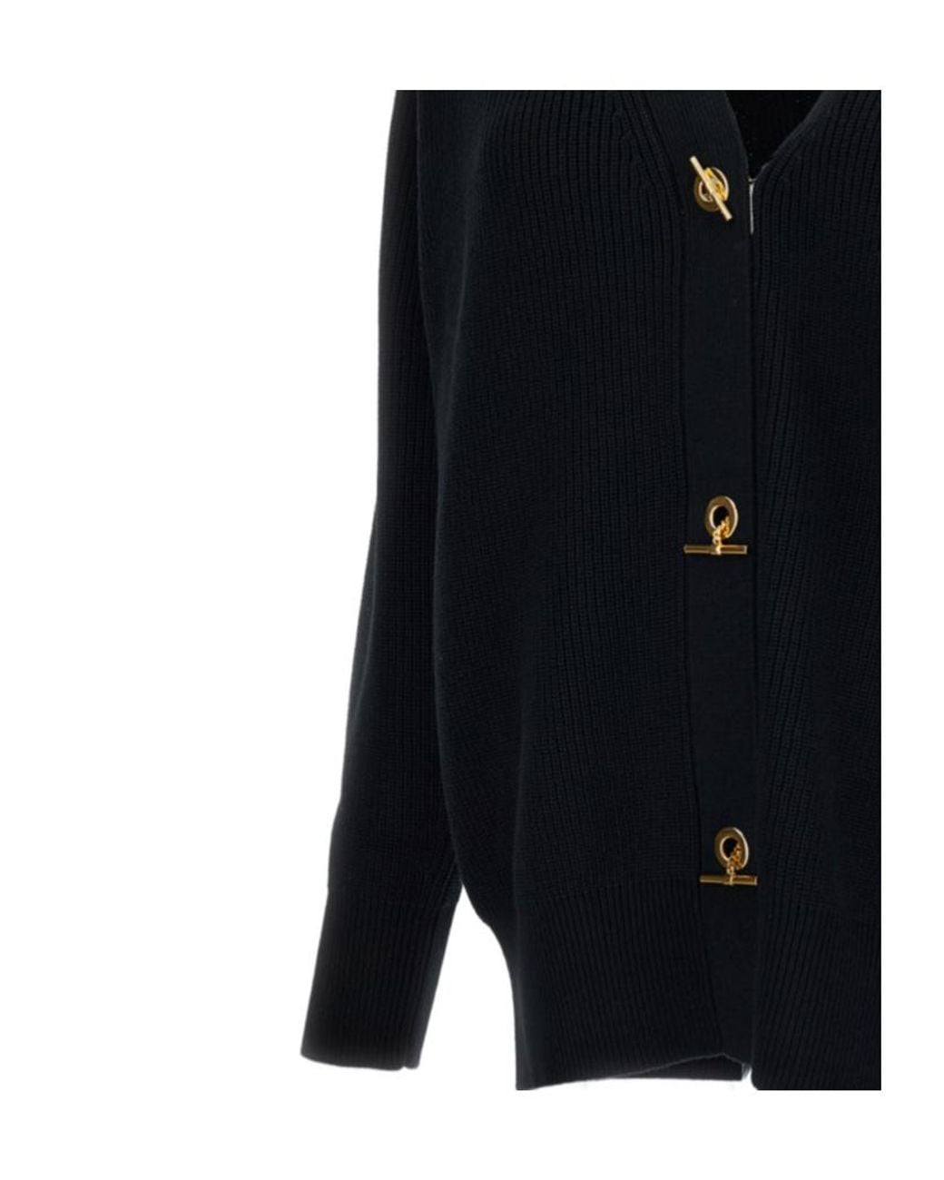 Elisabetta Franchi Blue V-Neck Knitted Cardigan