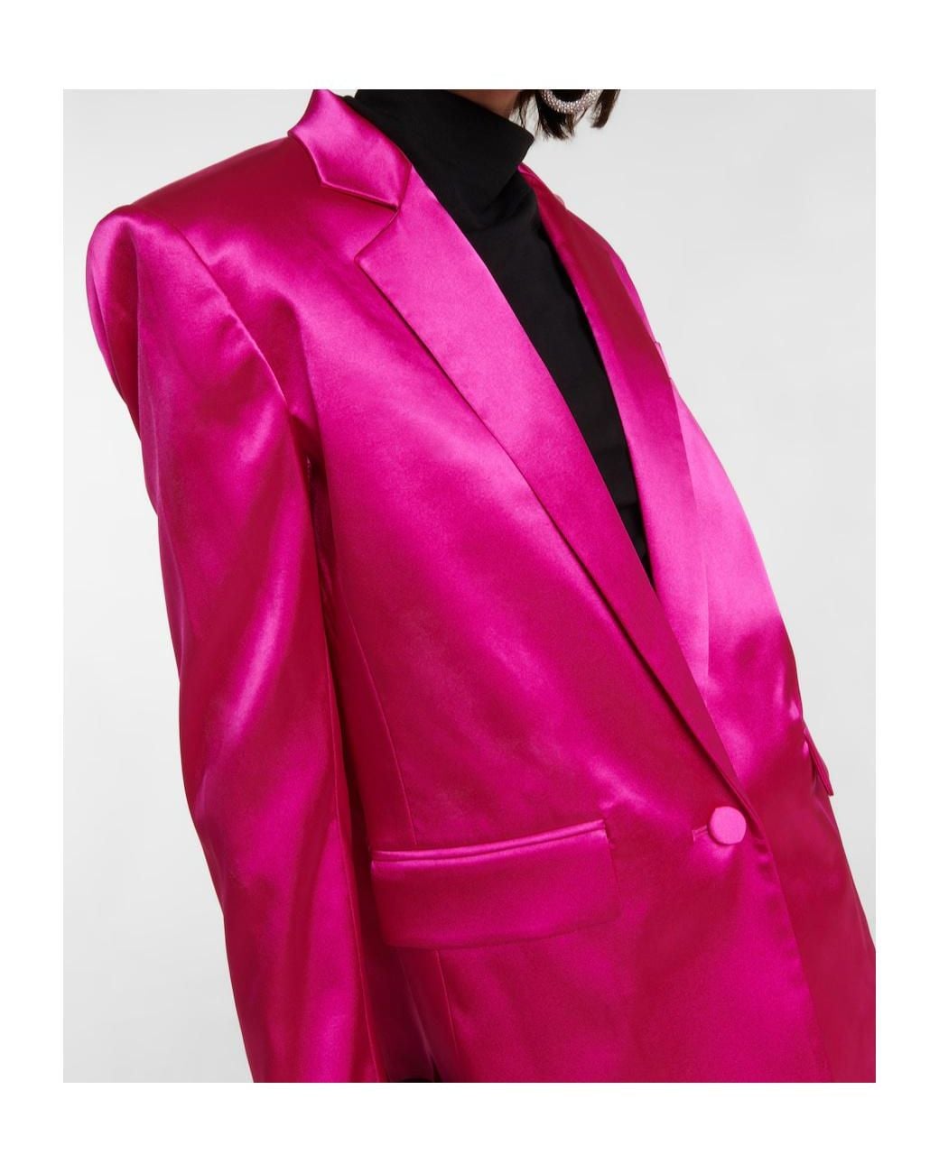 FRAME Pink Single-Breasted Blazer
