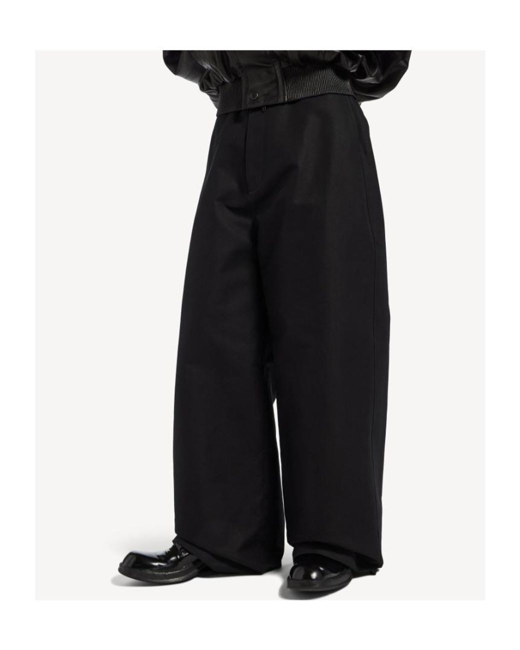 Balenciaga Black Straight-Leg Workwear Trousers for men
