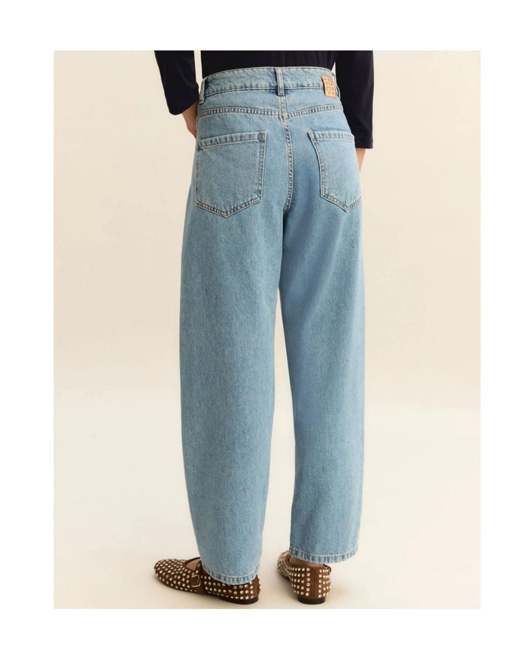 Marella Blue Mom-Fit Denim 5-Pocket Trousers