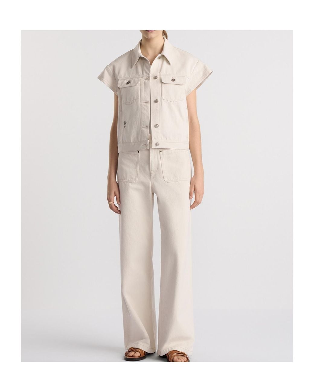Dior White Flared Jeans