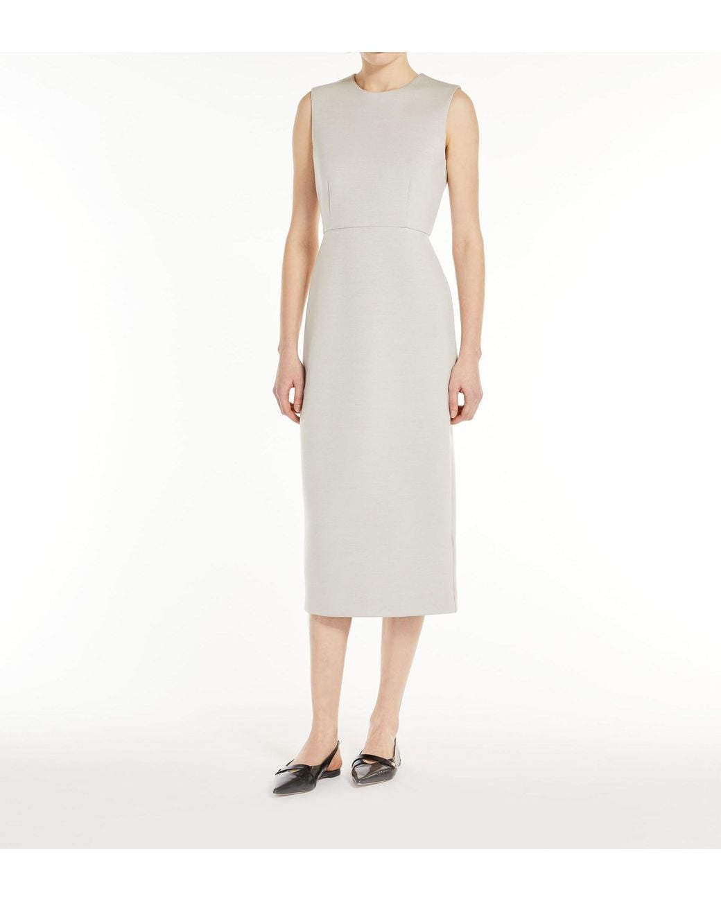 Max Mara White Sleeveless Dress