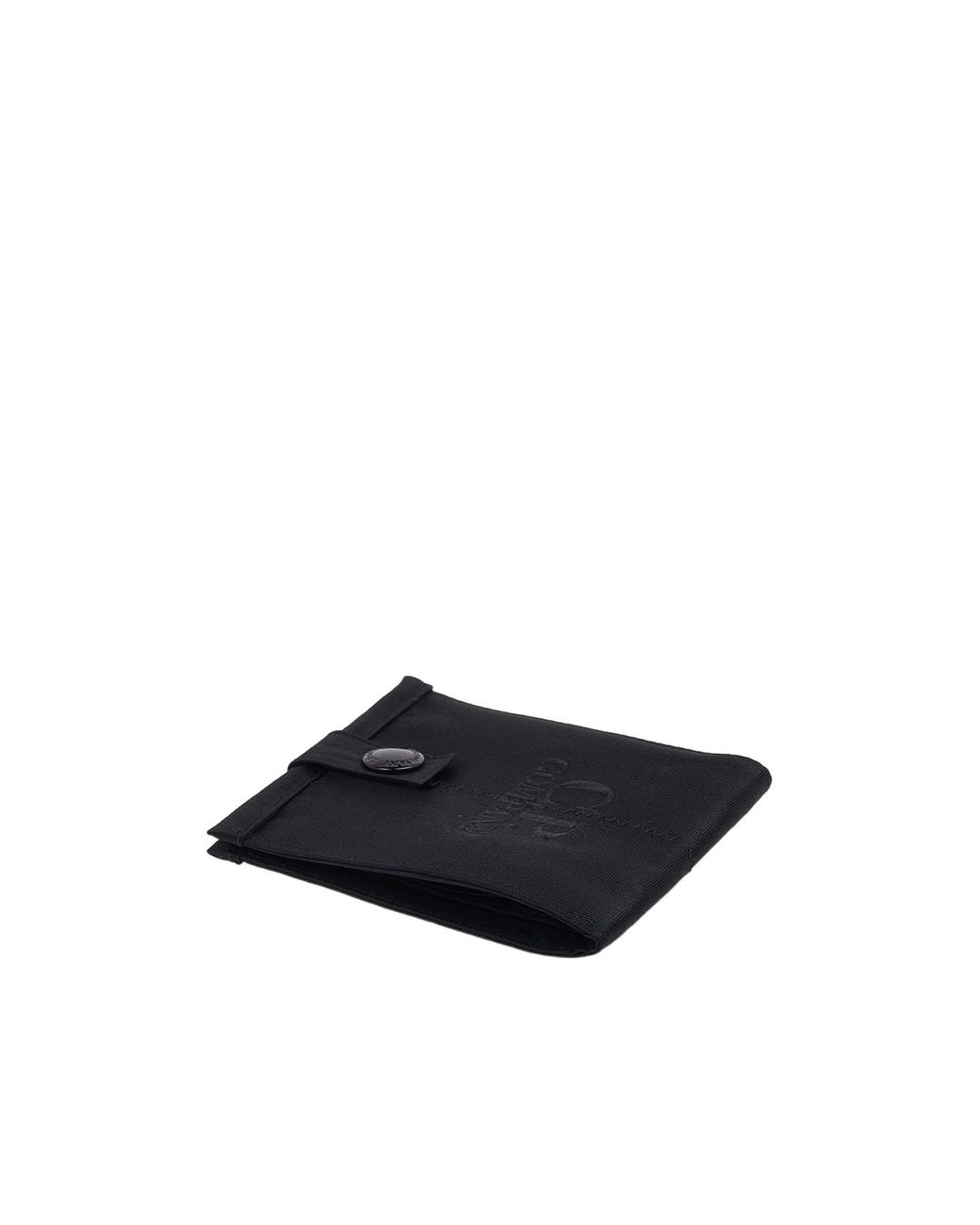 C P Company Black Herringbone Logo Wallet for men
