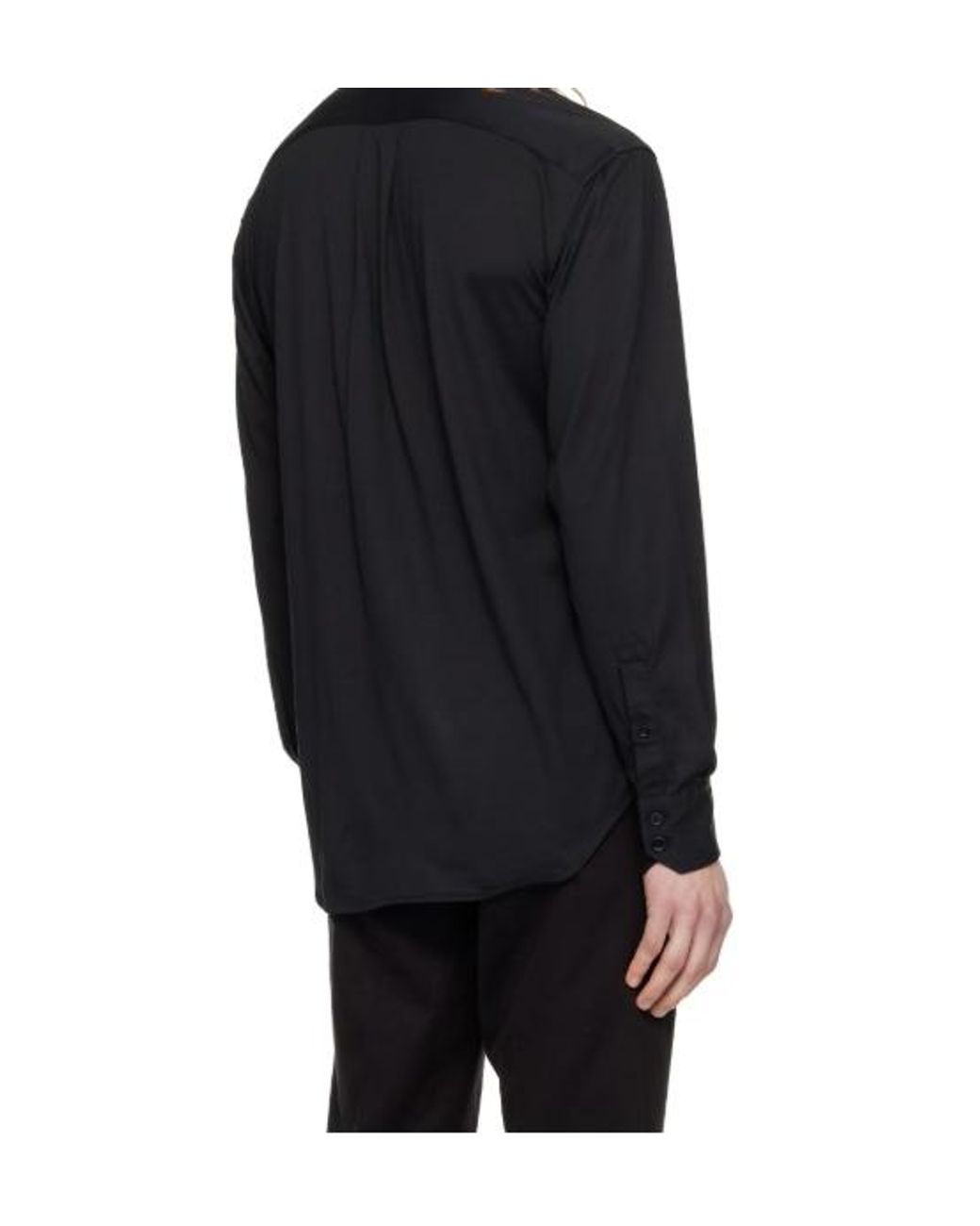 Tom Ford Black Plain Weave Knit Shirt for men