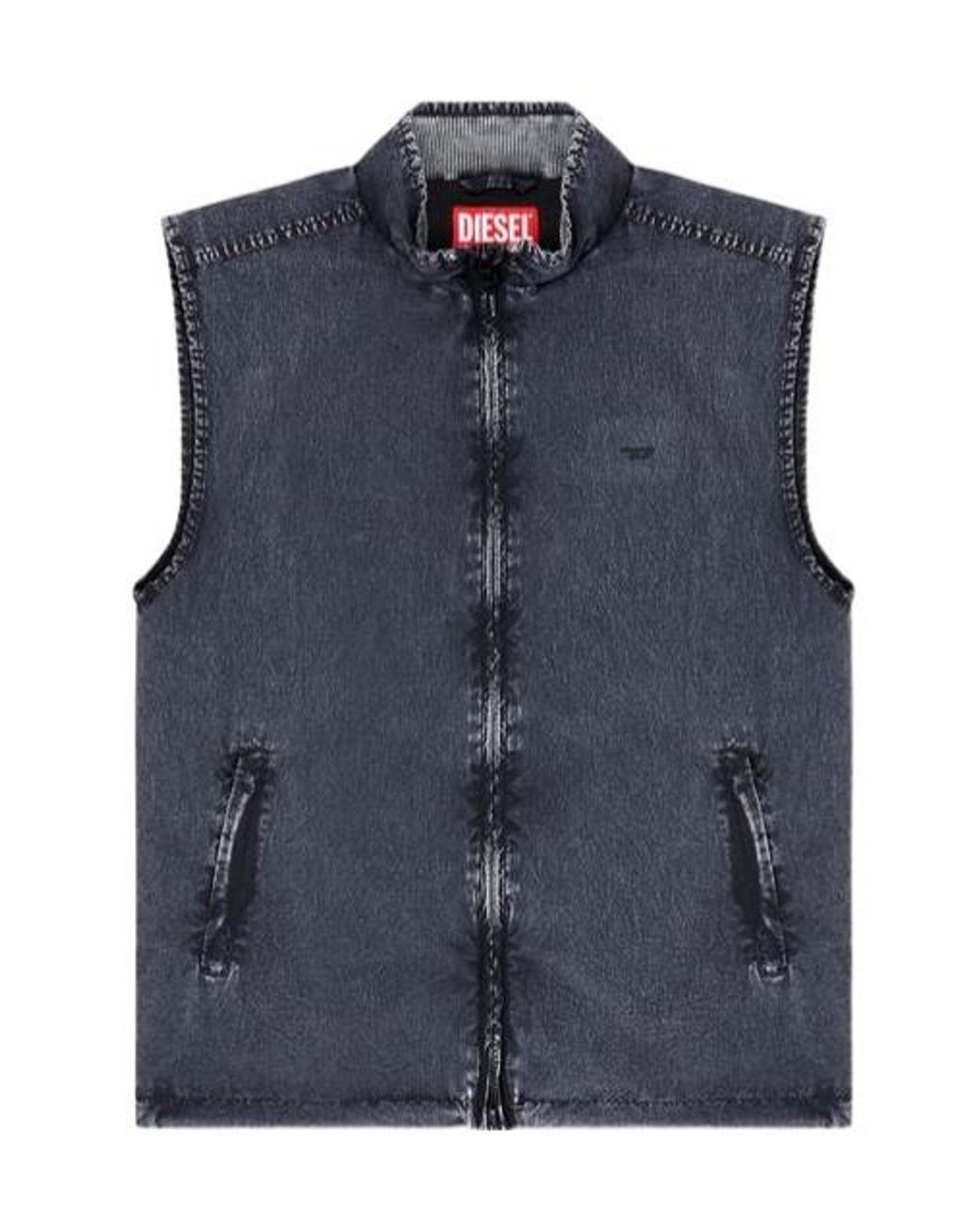 DIESEL Blue J-Erb Denim Vest for men