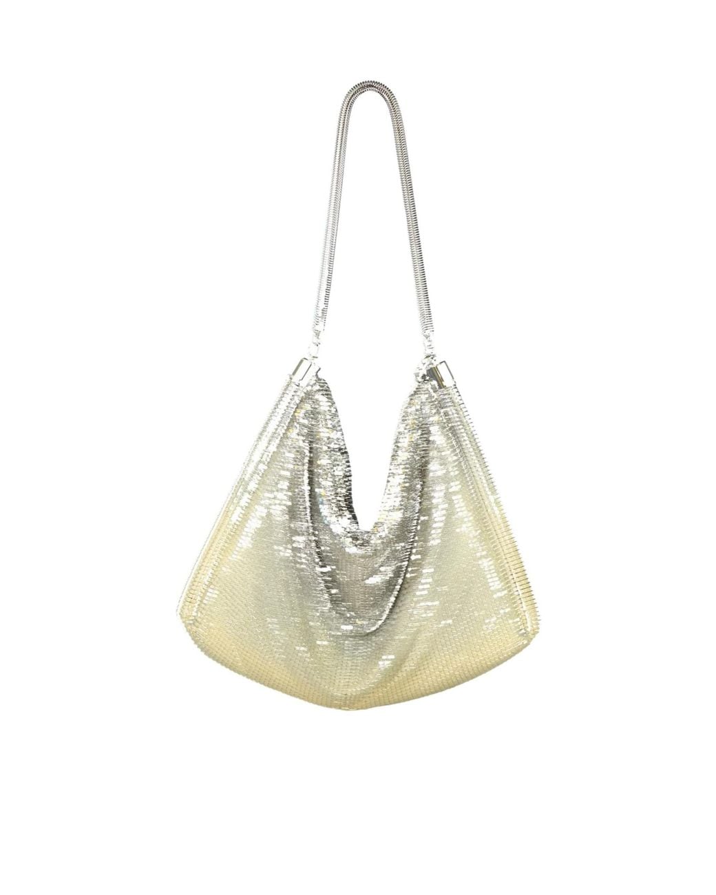 Rabanne White Rabanne Chain-Detailed Clutch Bag