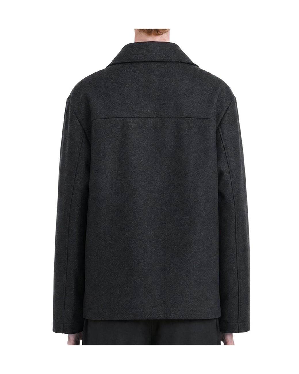 Harris Wharf London Black Double-Breasted Coat for men