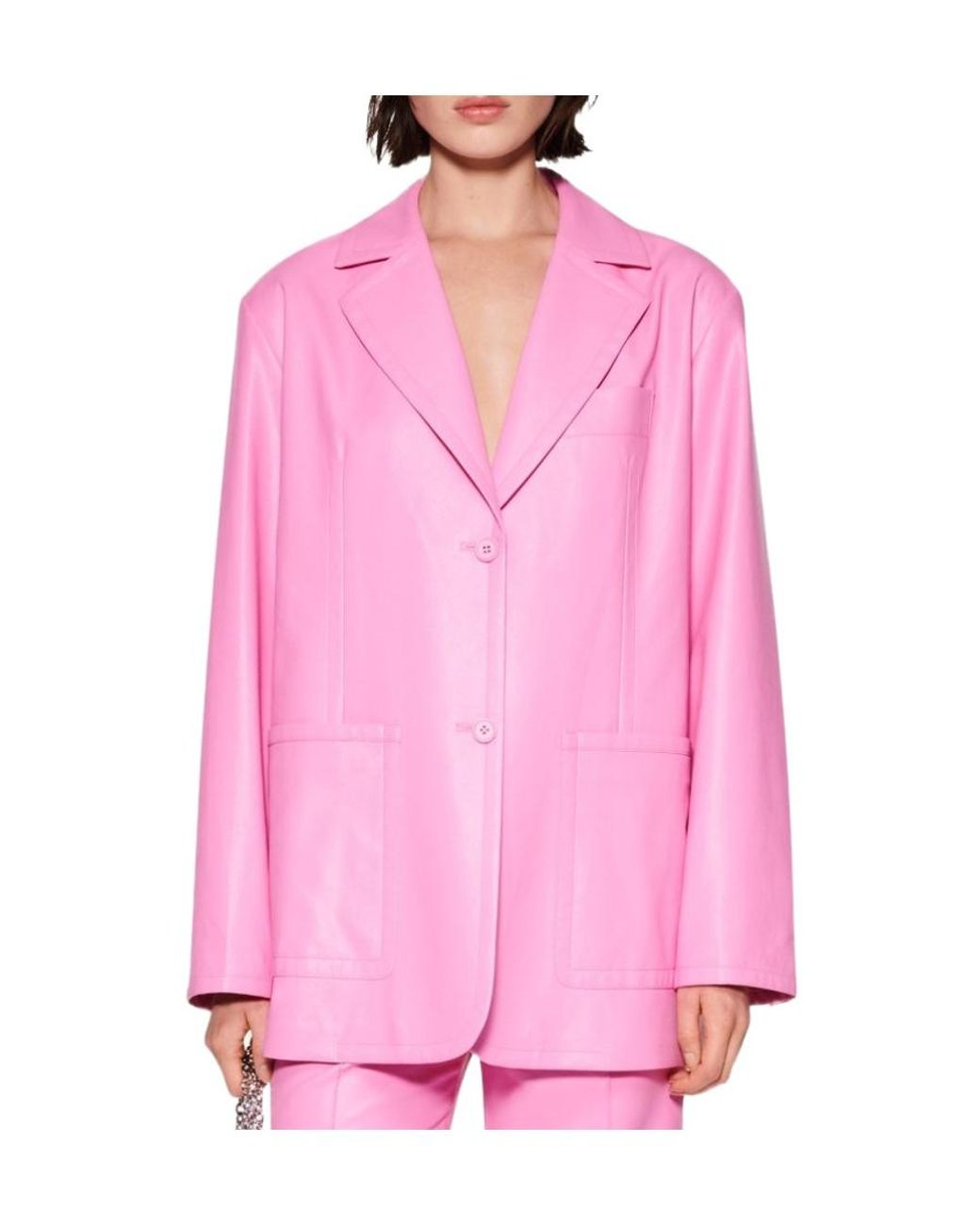 STAND Pink Lapel Suit Coat
