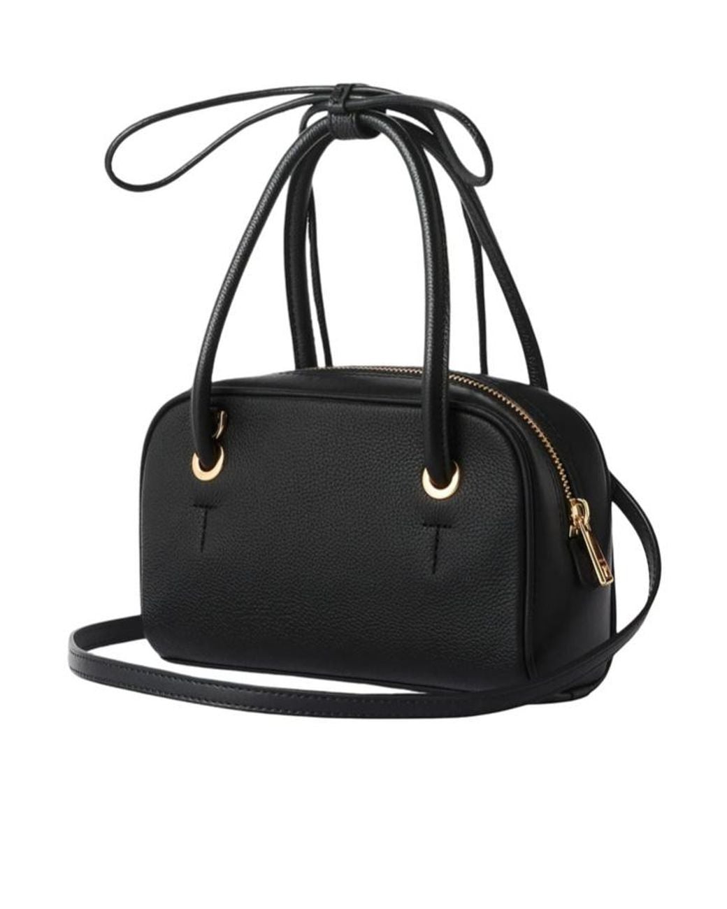 Furla Black Poppy Logo Lettering Mini Shoulder Bag