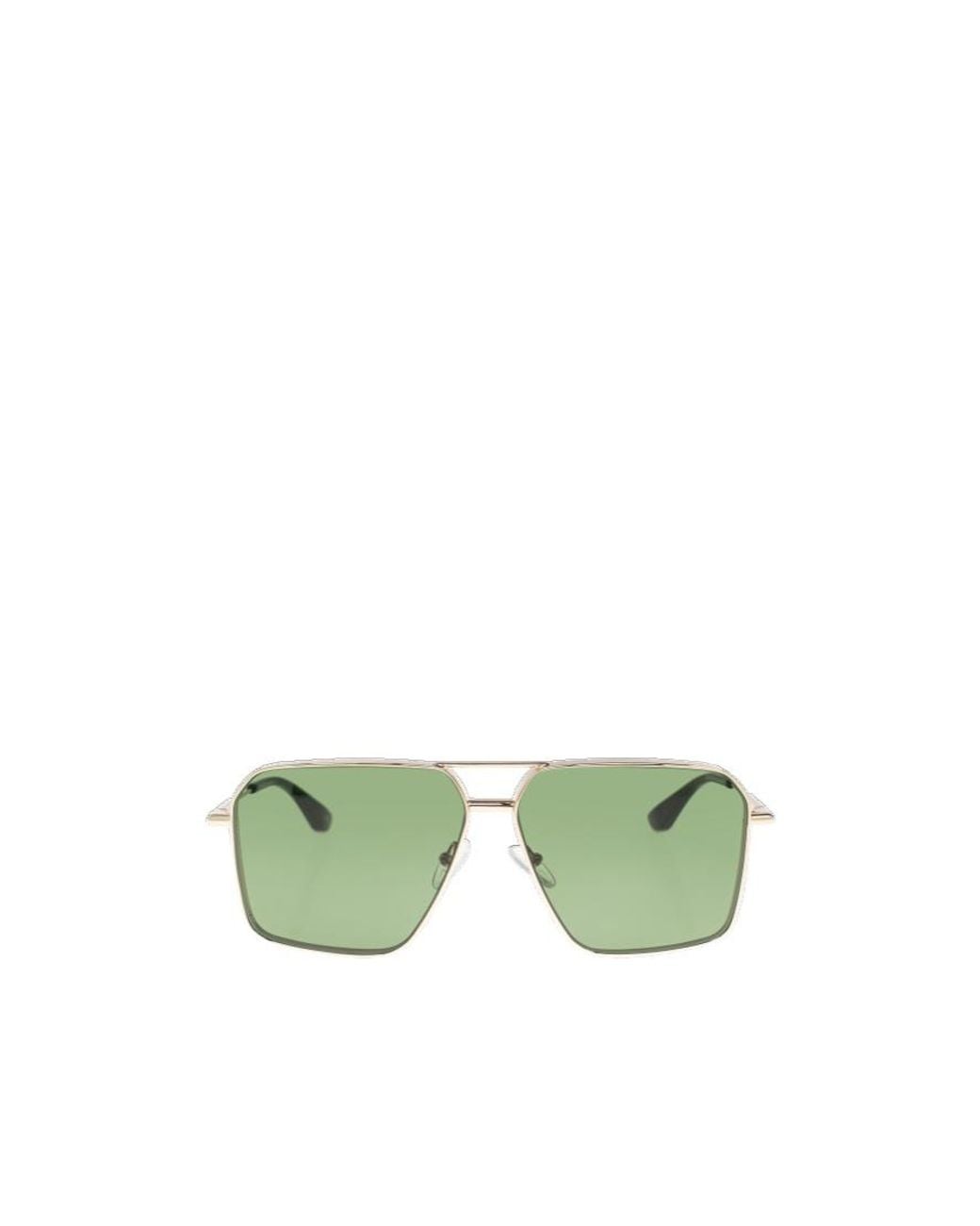 McQueen Green Eyewear Pilot Frame Sunglasses for men