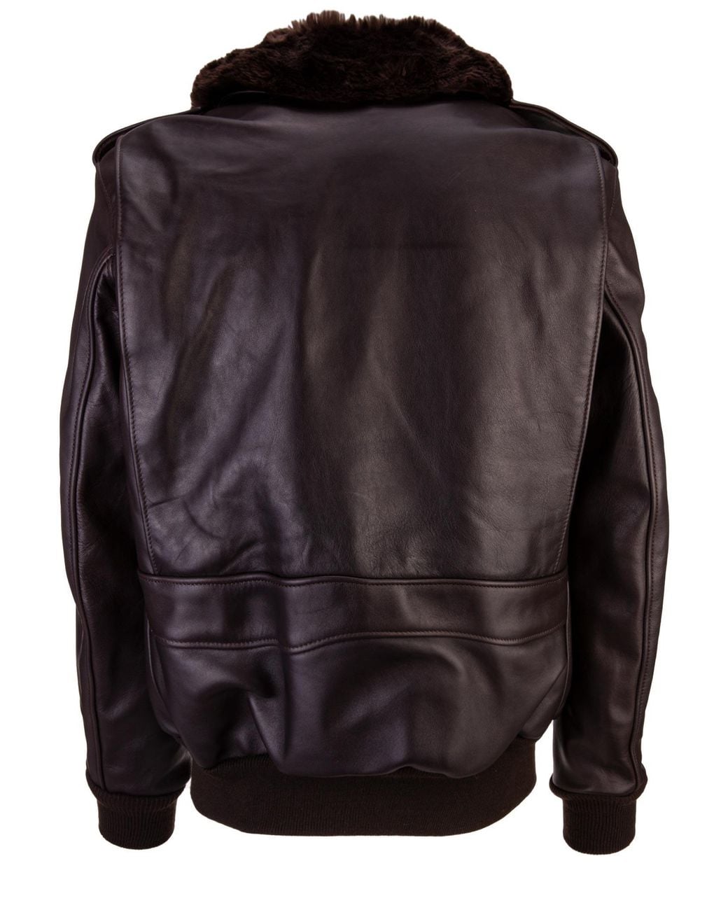 Schott Nyc Black Faux-Fur Collar Jacket for men
