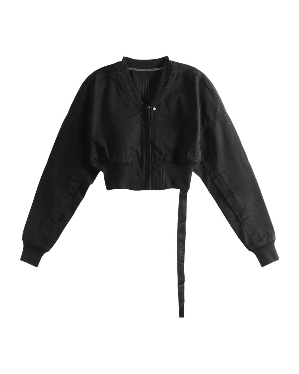Rick Owens Black Striped Cropped Jacket