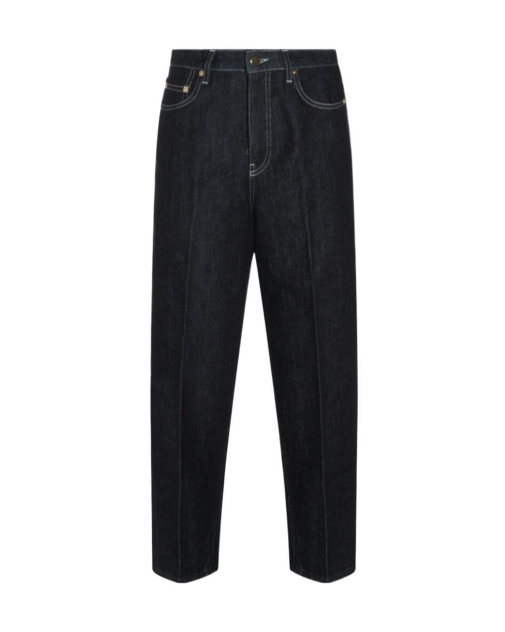 Fabiana Filippi Black Embroidered Straight-Leg Jeans