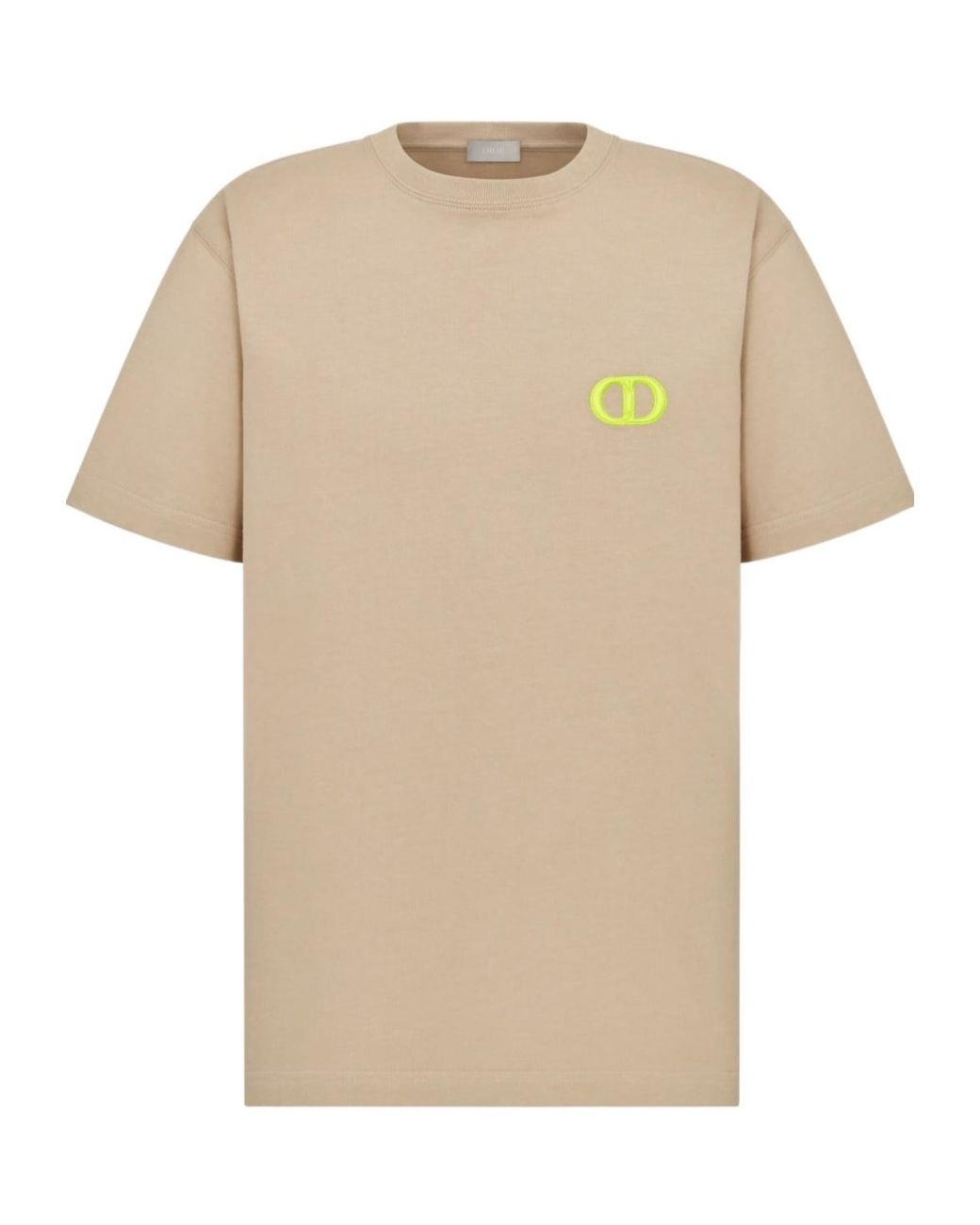 Dior Natural Homme Logo Embroidered Crewneck T-Shirt for men