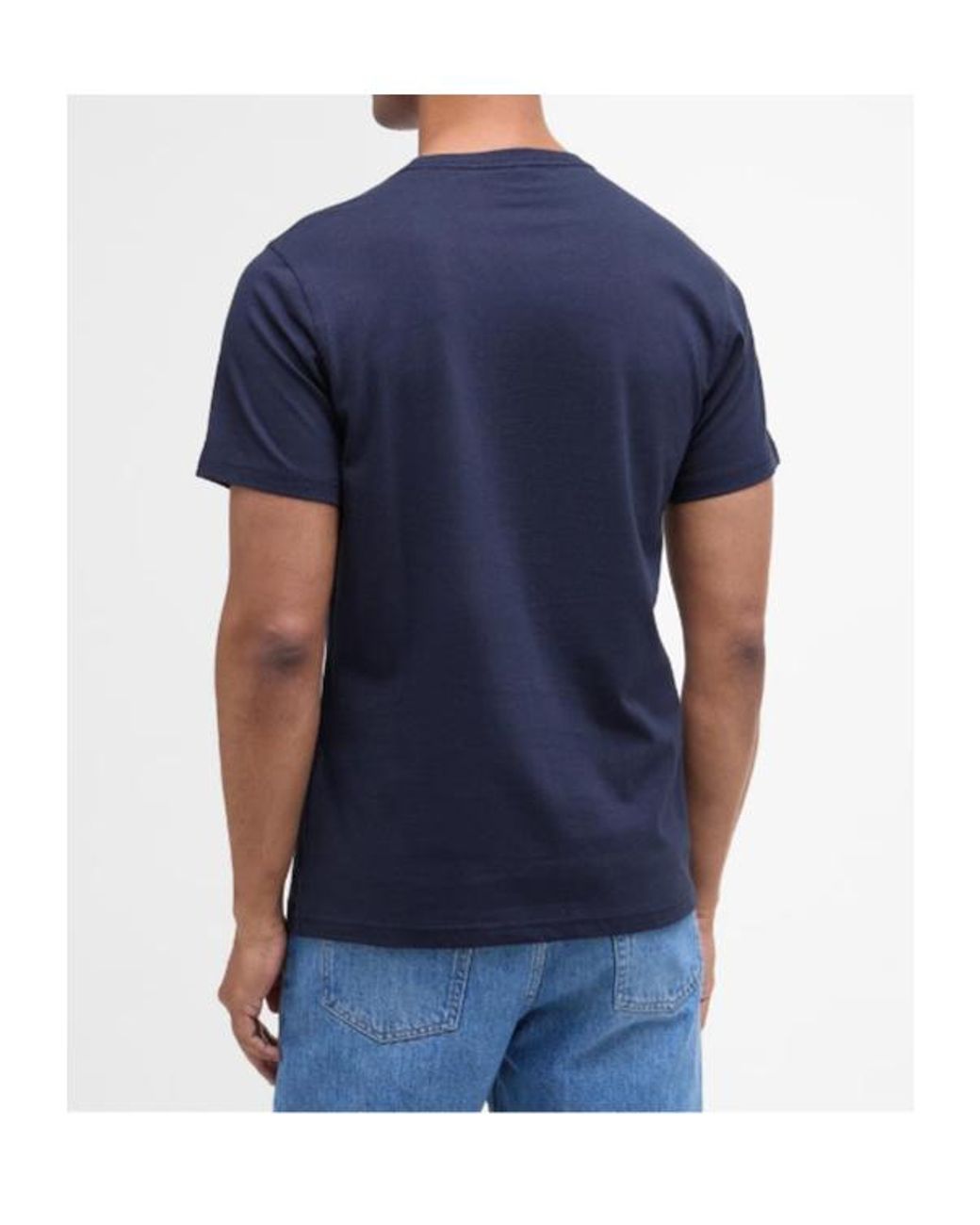 Barbour Blue Script Graphic T-Shirt for men
