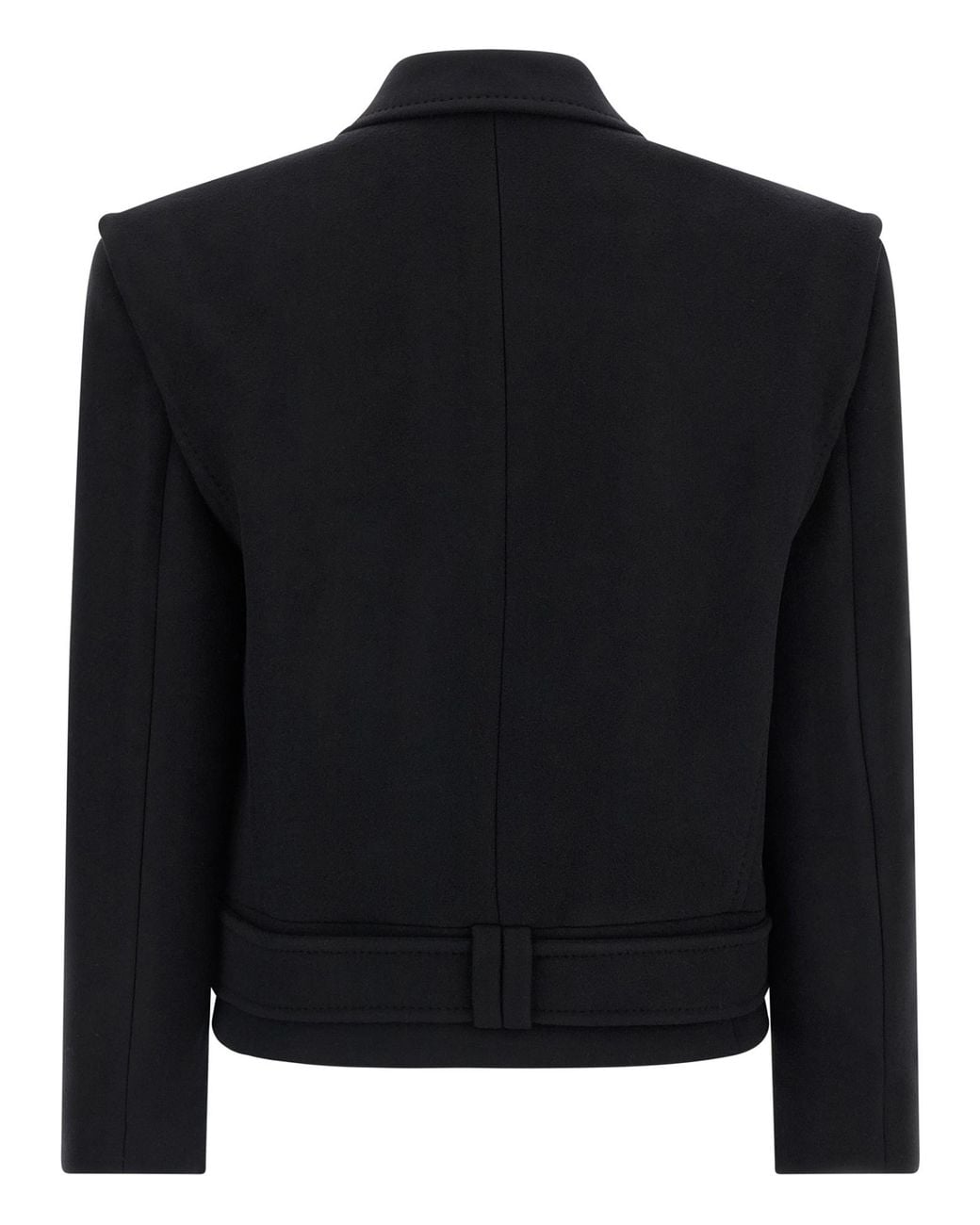 Balmain Black Double Breasted Long-Sleeved Coat