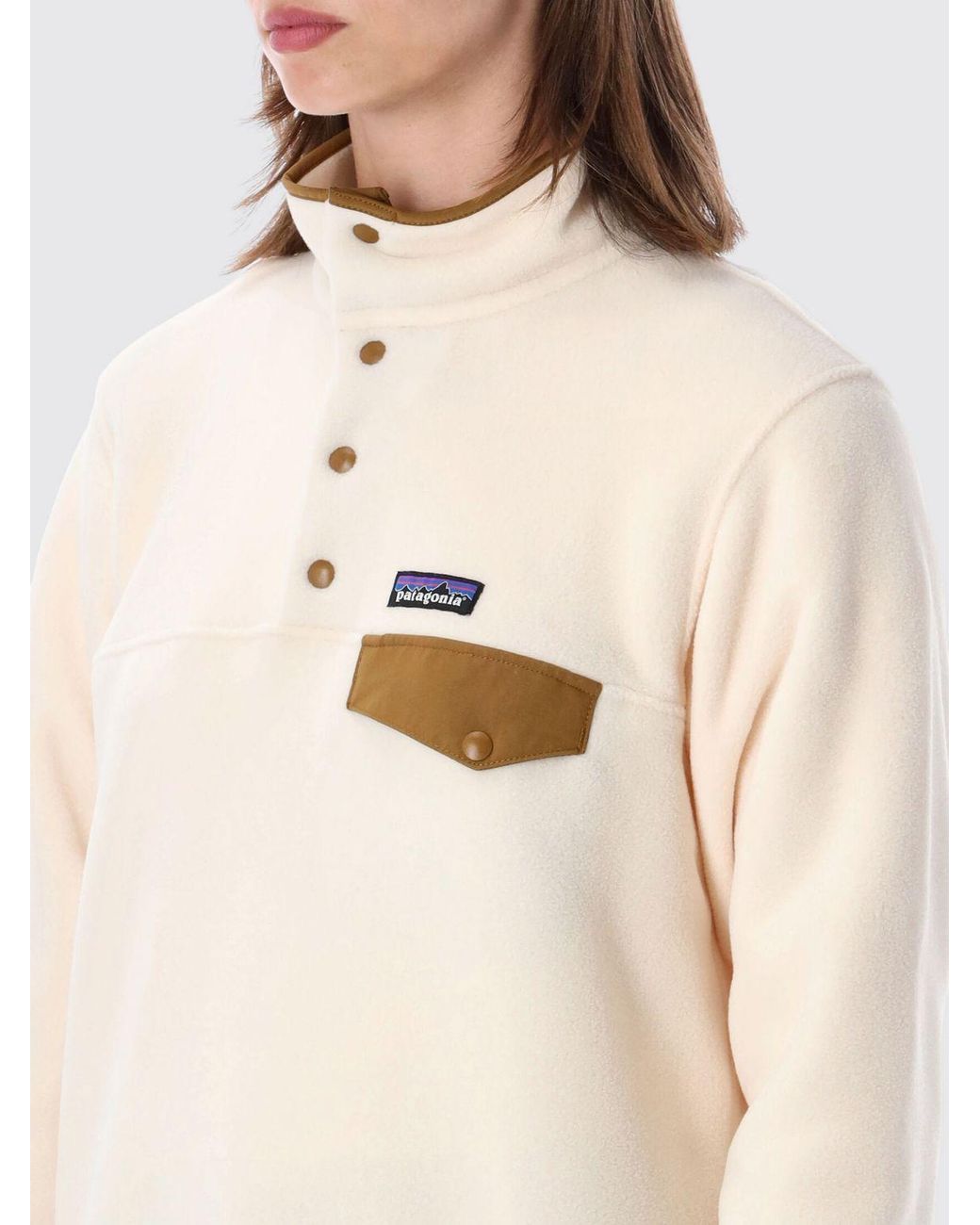 Patagonia Natural Fleece Snap Button Pullover
