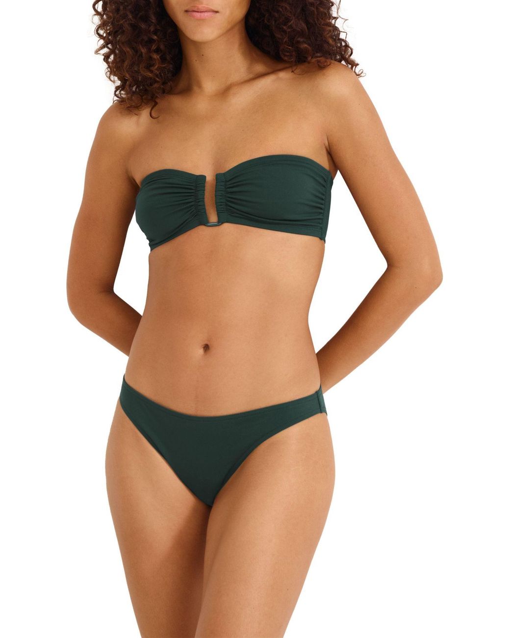 Eres Green Offshoulder Twopiece Swimsuit