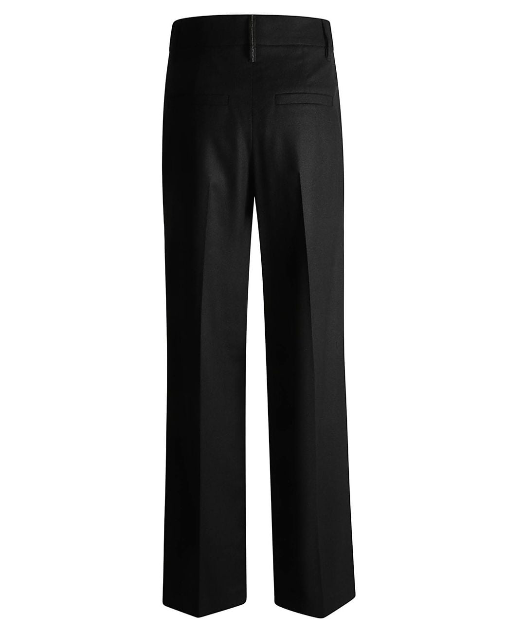 Brunello Cucinelli Black Pleated Tailored Trousers