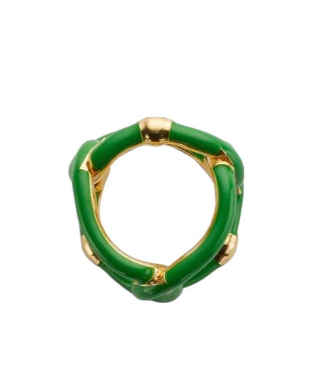 Bottega Veneta Green Two-Toned Chians Ring for men