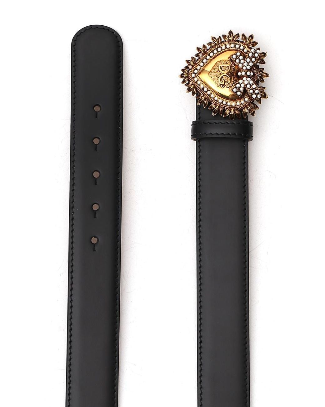 Dolce & Gabbana White Devotion Buckle Belt