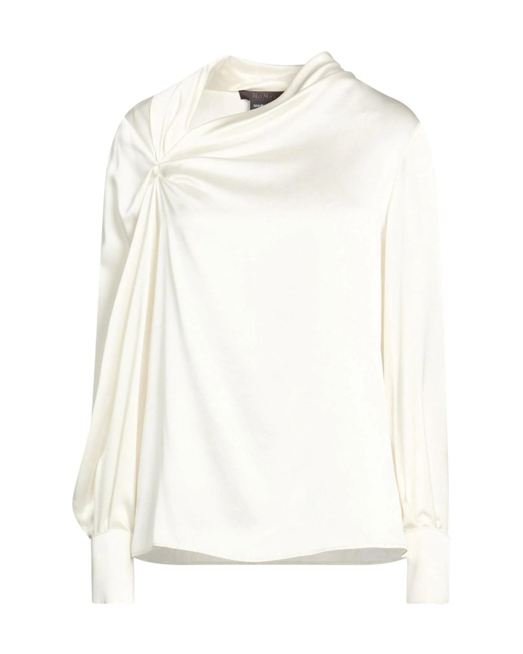 Max Mara White A Simple Solid-Color Satin Top