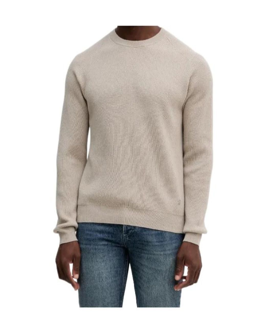 Liu Jo Gray Ribbed Sweater for men