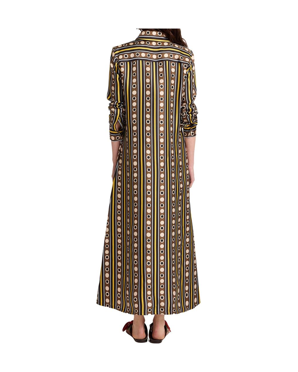 LaDoubleJ Multicolor Chemise Swing Buttoned Maxi Dress