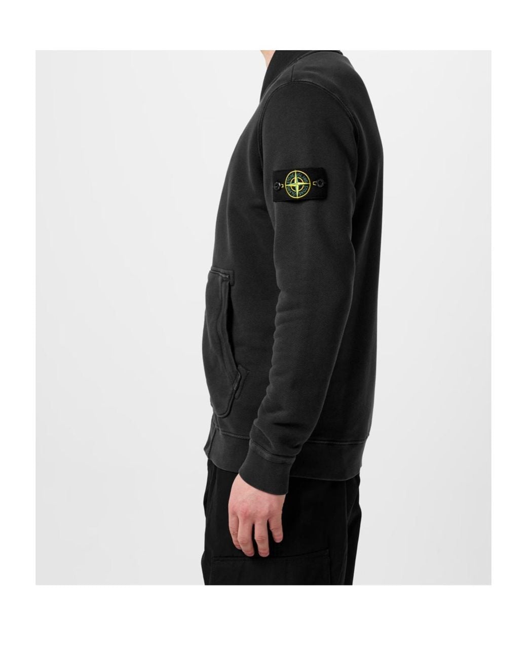 Stone Island Black Bomber Jacket for men
