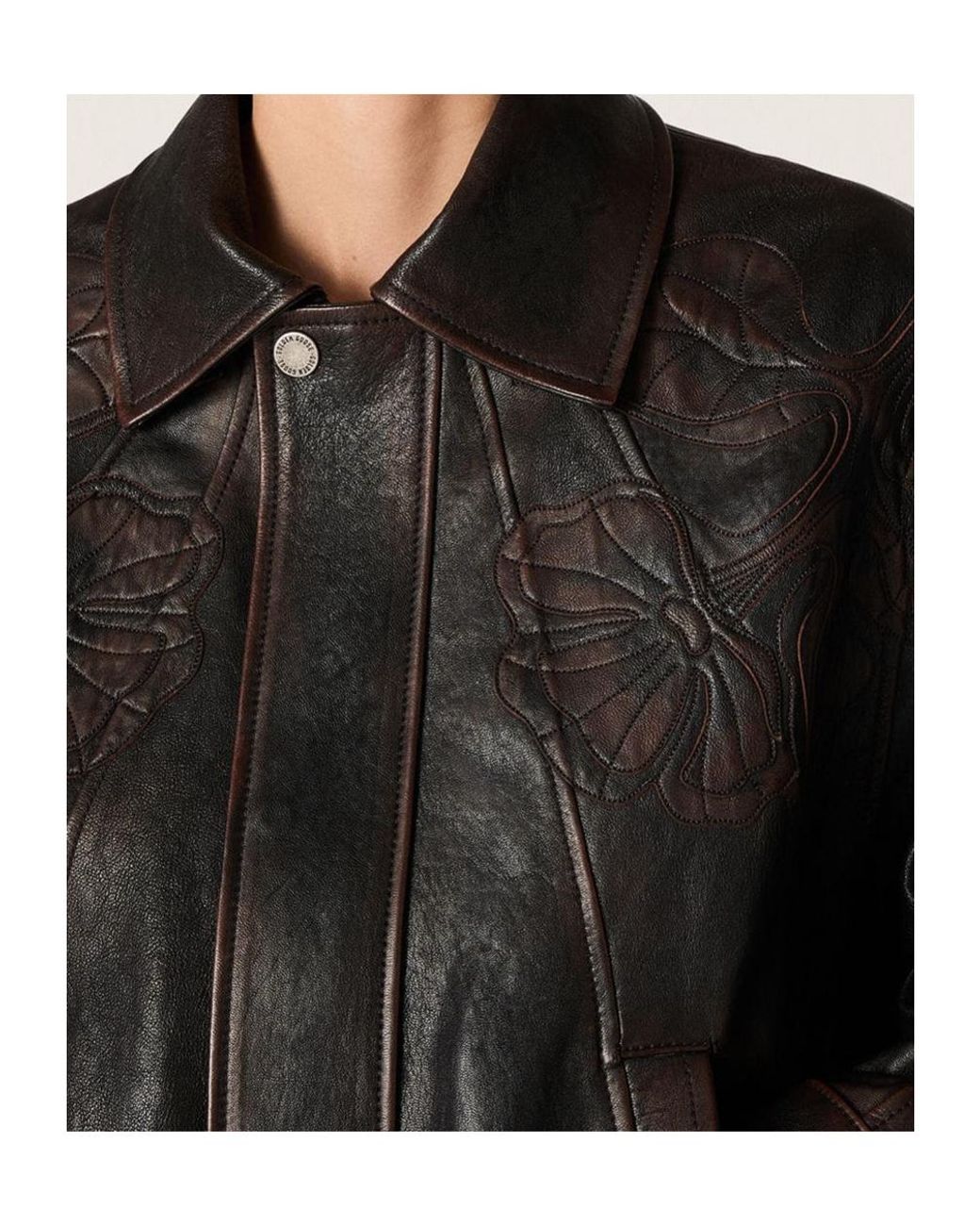 Golden Goose Deluxe Brand Black Leather Bomber Jacket