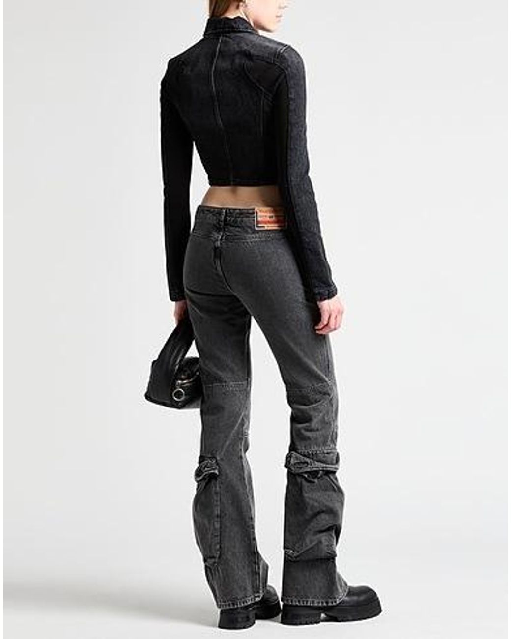 DIESEL Black Loose Multi-Pocket Jeans