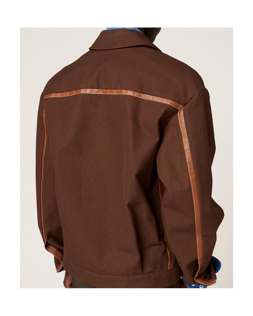Miu Miu Brown Contrast Trim Zip Jacket