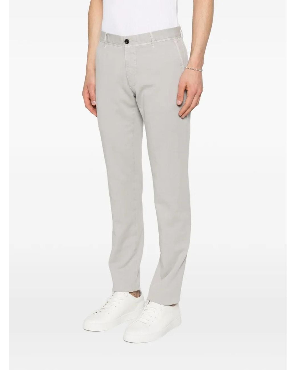 Incotex Gray Button-Up Trousers for men
