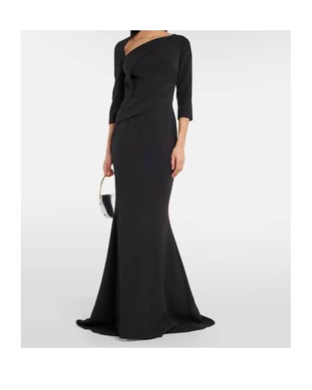 Safiyaa Black Pollina Crepe Dress